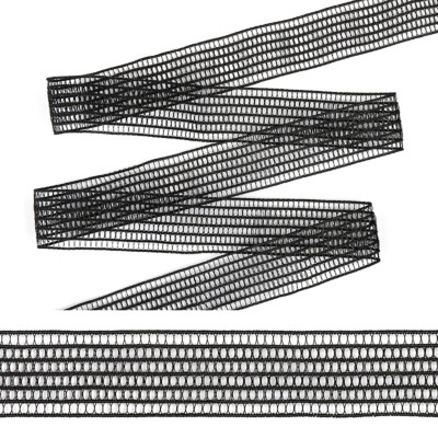 Резинка TBY декоративная арт.ET20.122001 шир. 20мм цв.черный0