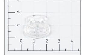 фиксатор пластик z38-18 (№1 малый) цв прозрачный для двух шнуров (шнур 3мм) (уп 500 шт) | Распродажа! Успей купить!